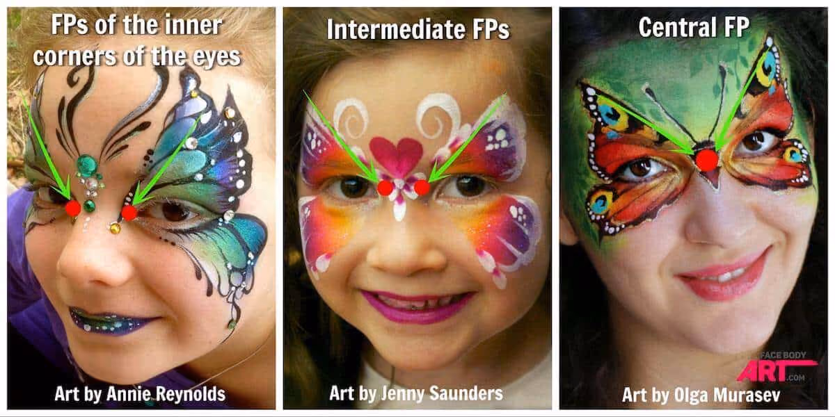Butterflies - face painting - focal points