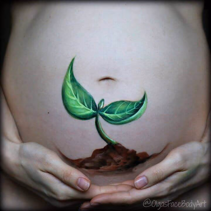 Belly painting as an element