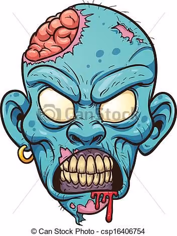 an animation of a zombie that will be used to create a zombie face paint design