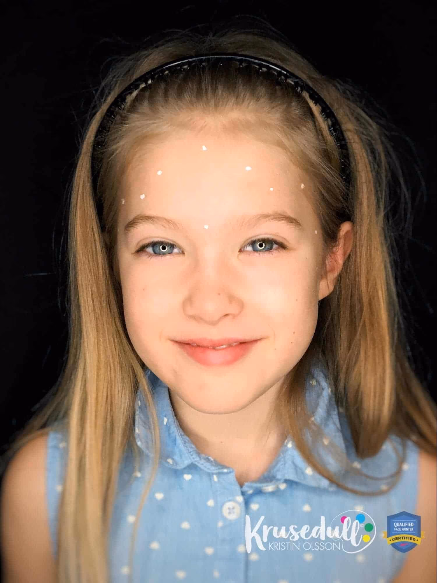 Arctic Ice Princess - face painting design - step 3