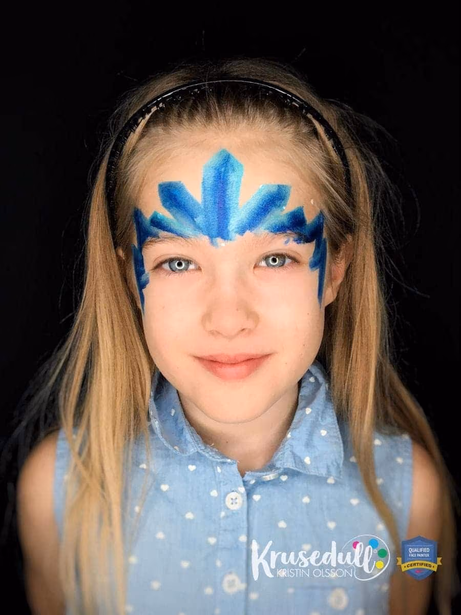 Arctic Ice Princess - face painting design - step 4