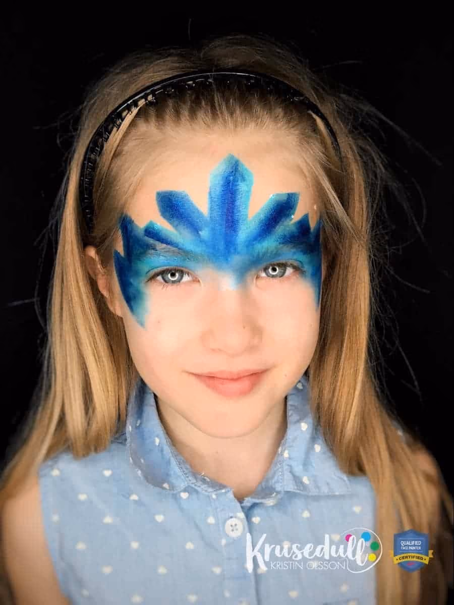 Arctic Ice Princess - face painting design - step 5