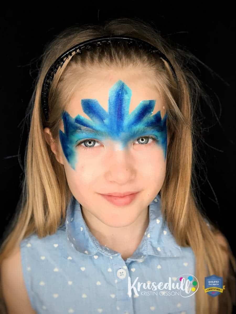 Arctic Ice Princess - face painting design - step 5