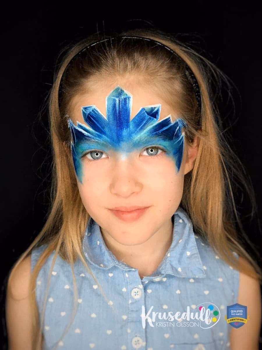 Arctic Ice Princess - face painting design - step 6