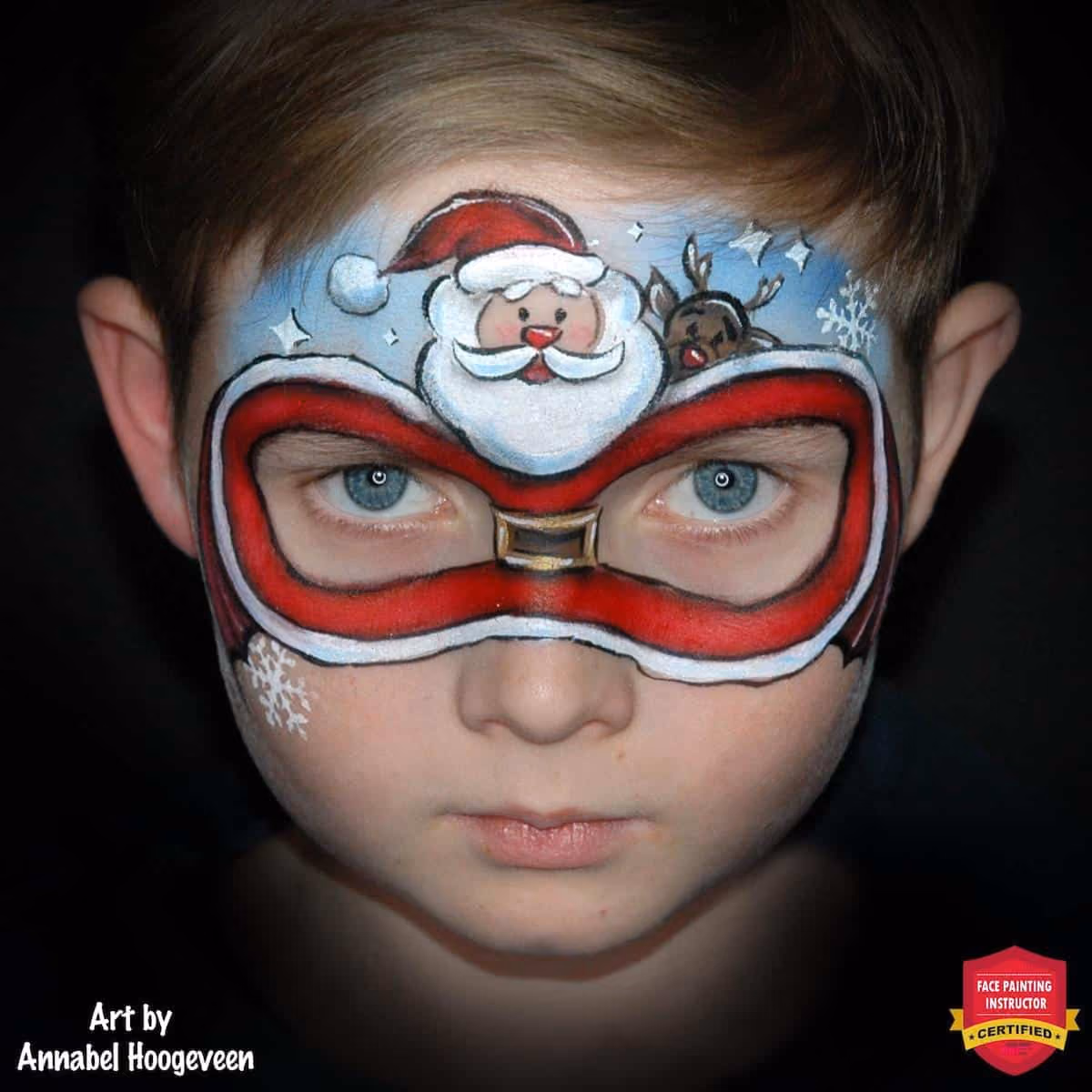 Santa Claus Face Paint Step By Step