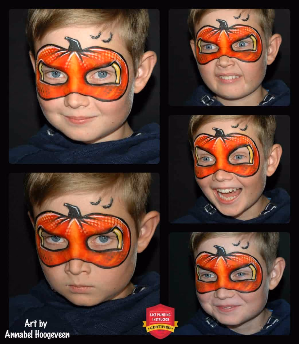 One-stroke Pumpkin Mask tutorial