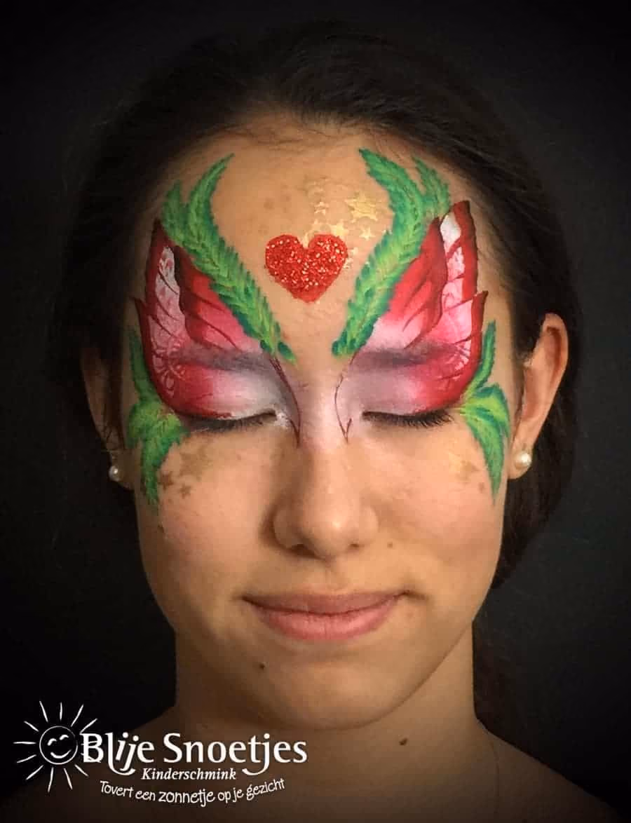 Christmas Fairy face painting - Step 2