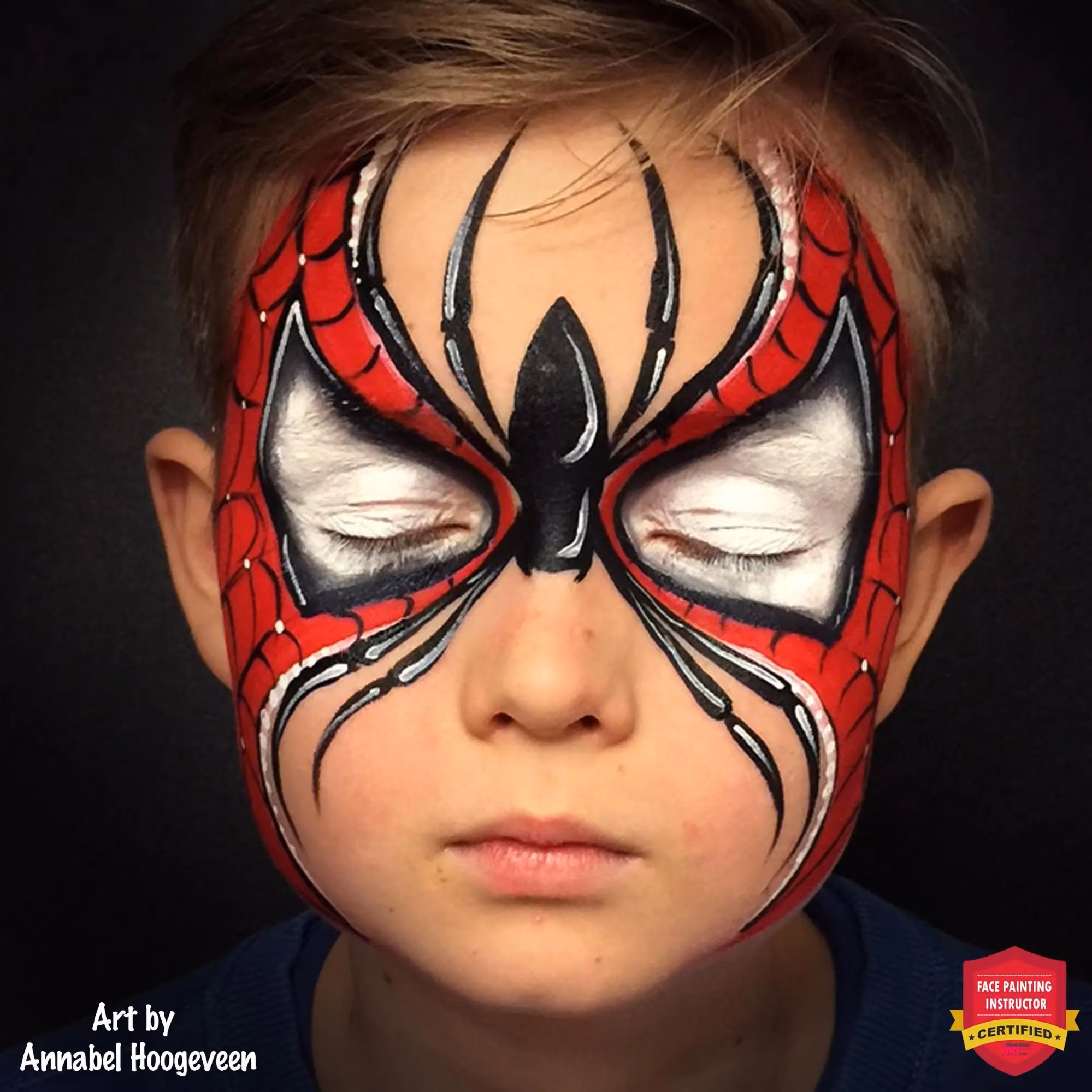 Full-Face Spiderman Design by Annabel Hoogeveen