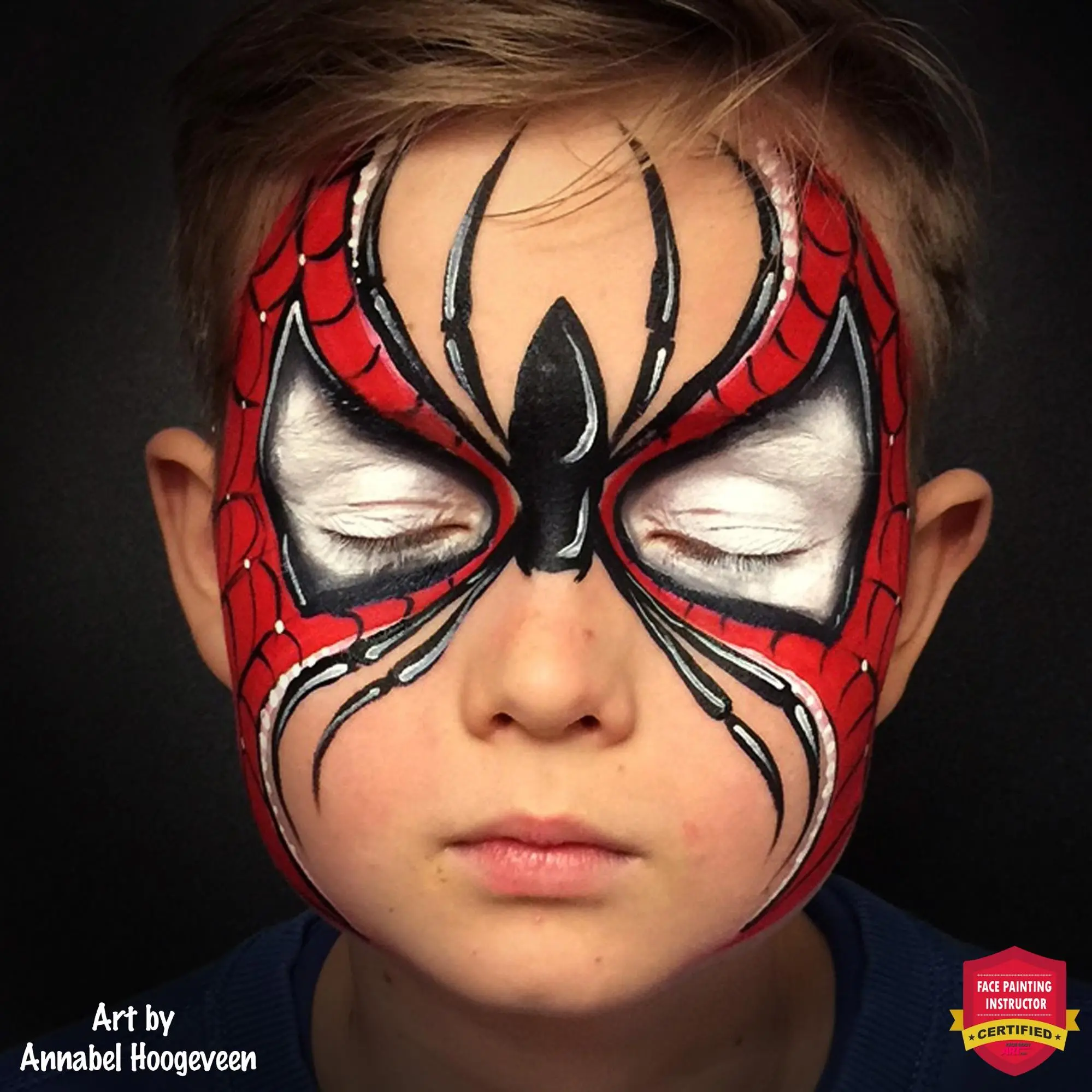 Full-Face Spiderman Design by Annabel Hoogeveen