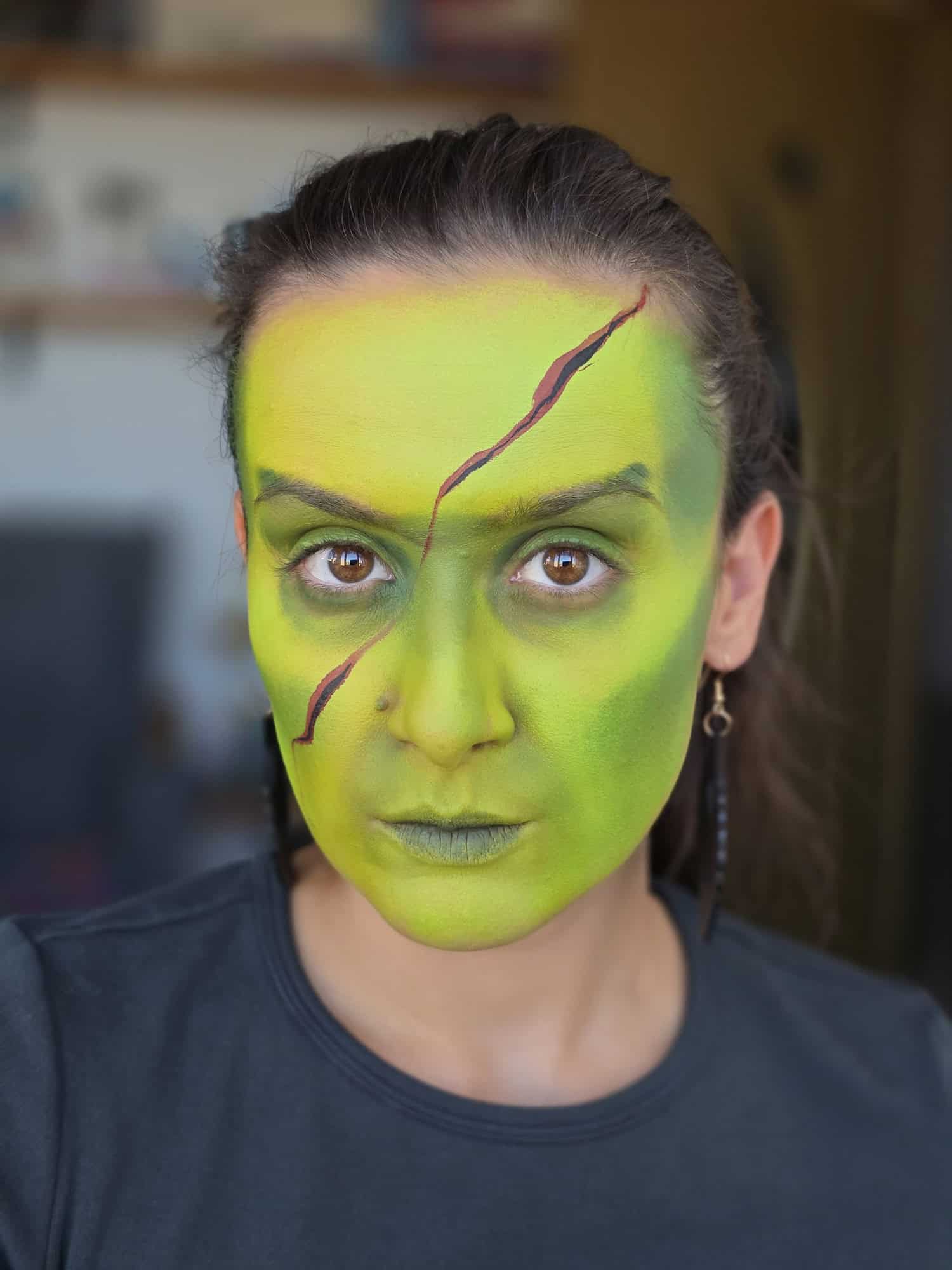 Step 2: Paint Frankenstein’s Scars and Stitches