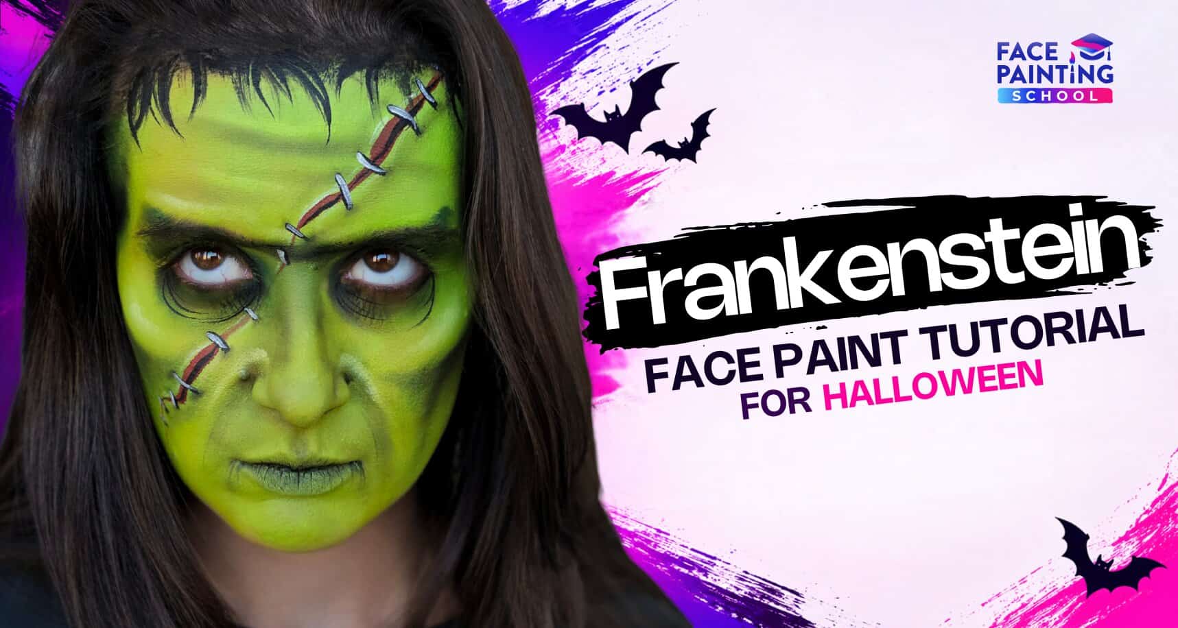 Frankenstein Face Paint Tutorial for Halloween