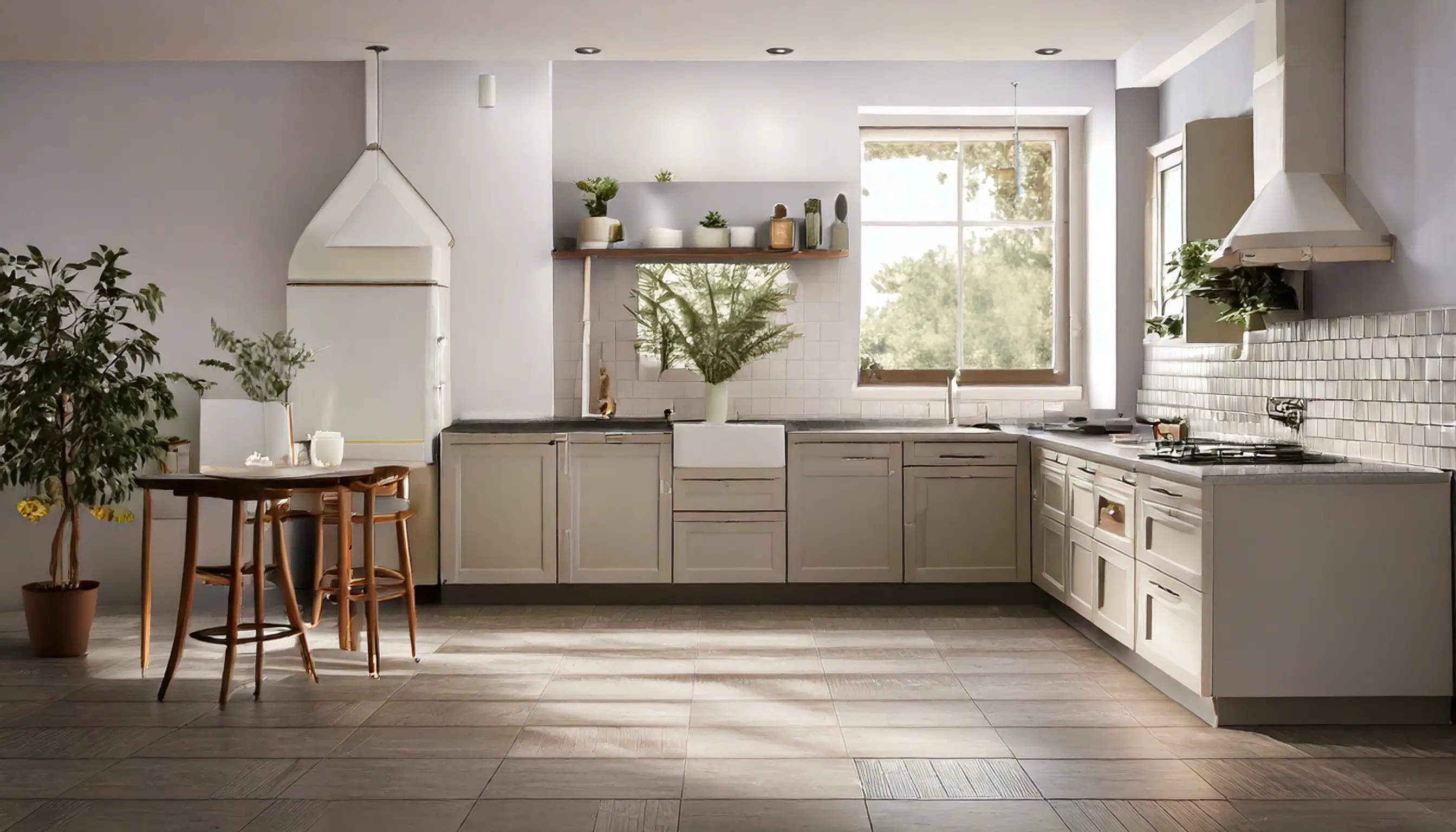 A kitchen filled with lots of counter top space.