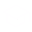 White graduation cap icon on transparent background.