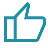 Blue thumbs-up icon representing approval or like.