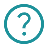 Blue question mark icon inside a circle on white background.