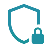 Blue shield icon with a padlock symbol indicating security or protection.