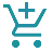 Shopping cart icon with a plus sign indicating add to cart.