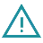 Warning icon with an exclamation mark inside a triangle.