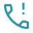 Blue telephone handset icon with sound waves indicating a call.