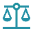 Icon of a balanced weighing scale representing justice or fairness.
