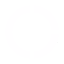 White circular loading or progress spinner icon on transparent background.