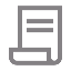 Icon of a document or contract with horizontal lines representing text.