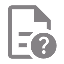 Icon of a document with a question mark, indicating an unknown or help file.