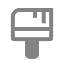 Paintbrush icon with a dark gray handle and bristles.