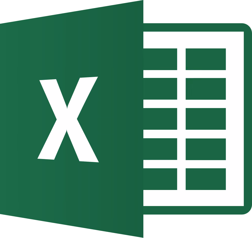 Microsoft Excel logo with a green spreadsheet icon and a white X on a green background