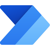 Microsoft Power Automate blue stylized arrow logo.