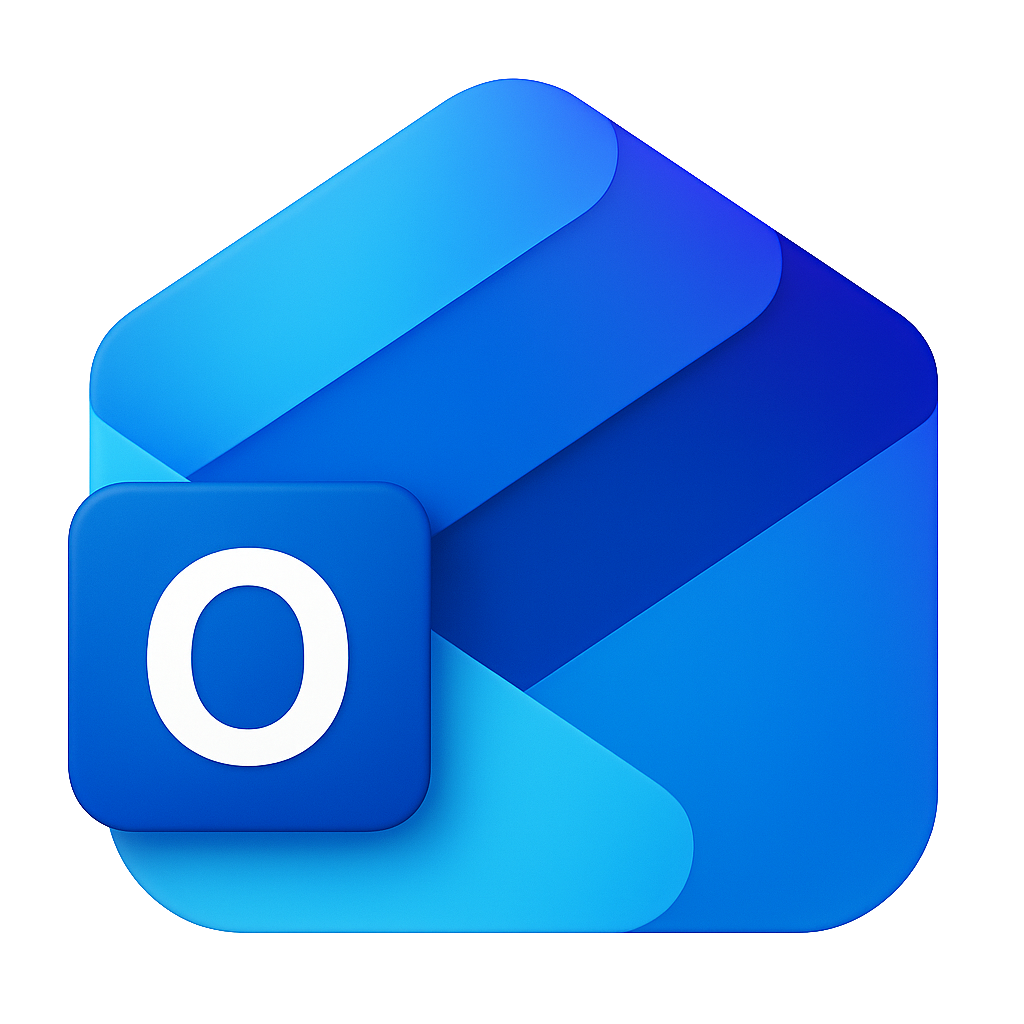 Microsoft Outlook logo with a stylized blue envelope and an 'O' in a square.