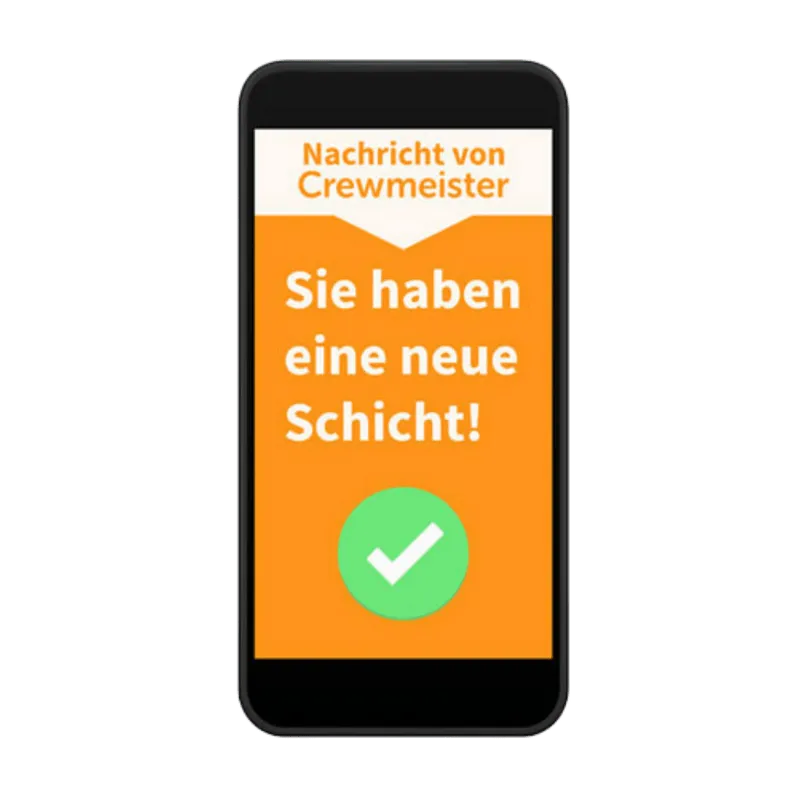 Schichtplaner App auf dem handy für die Zeiterfassung