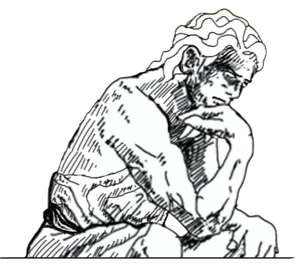 A portrait sketch of the author of the website.