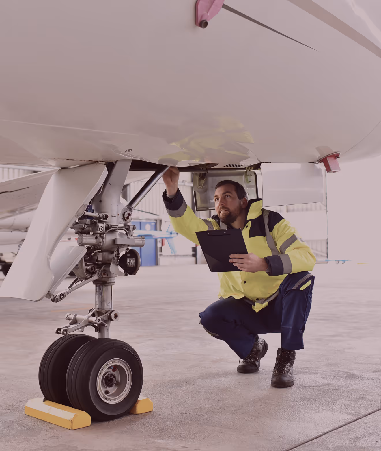 Photo of business jet line maintenance