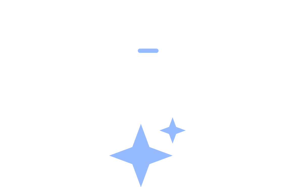 AI or automation icon - A minimalist gray card featuring a blue star with sparkles icon, symbolizing AI-powered features or automated summarization.