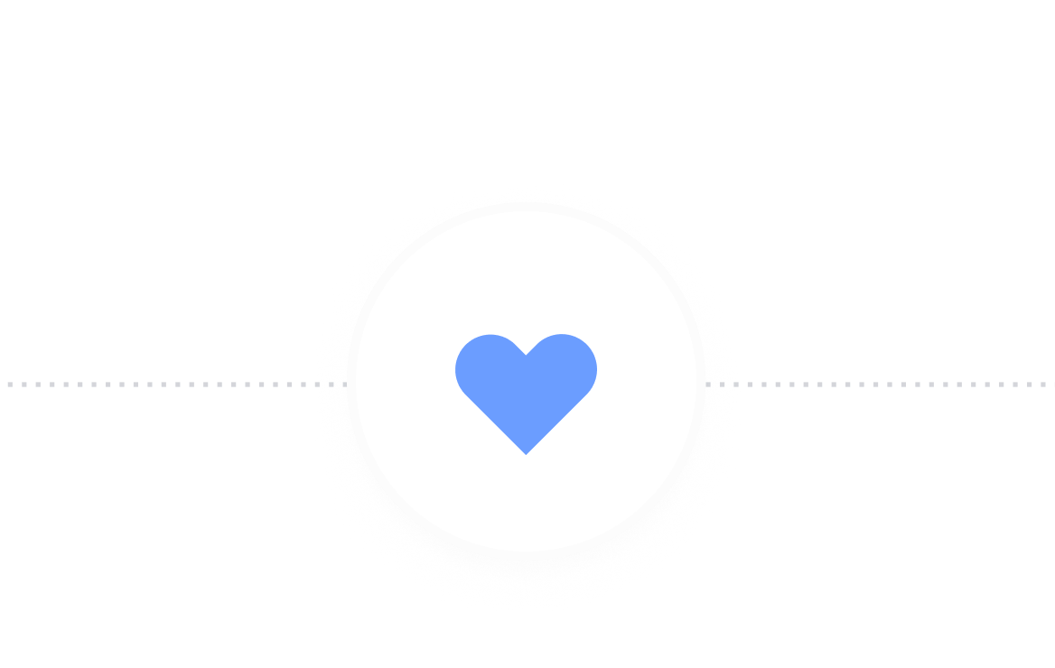 Blue heart icon on gray background - A simple gray circle with a blue heart icon in the center, symbolizing likes or favorites. 