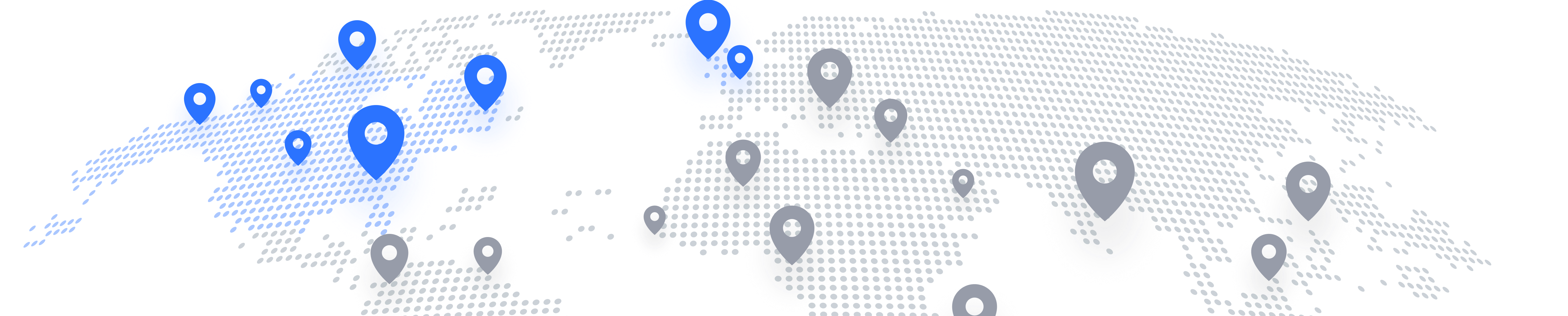 Network or data visualization map - A map with interconnected, glowing nodes and lines in blue and white, representing a network or data visualization.