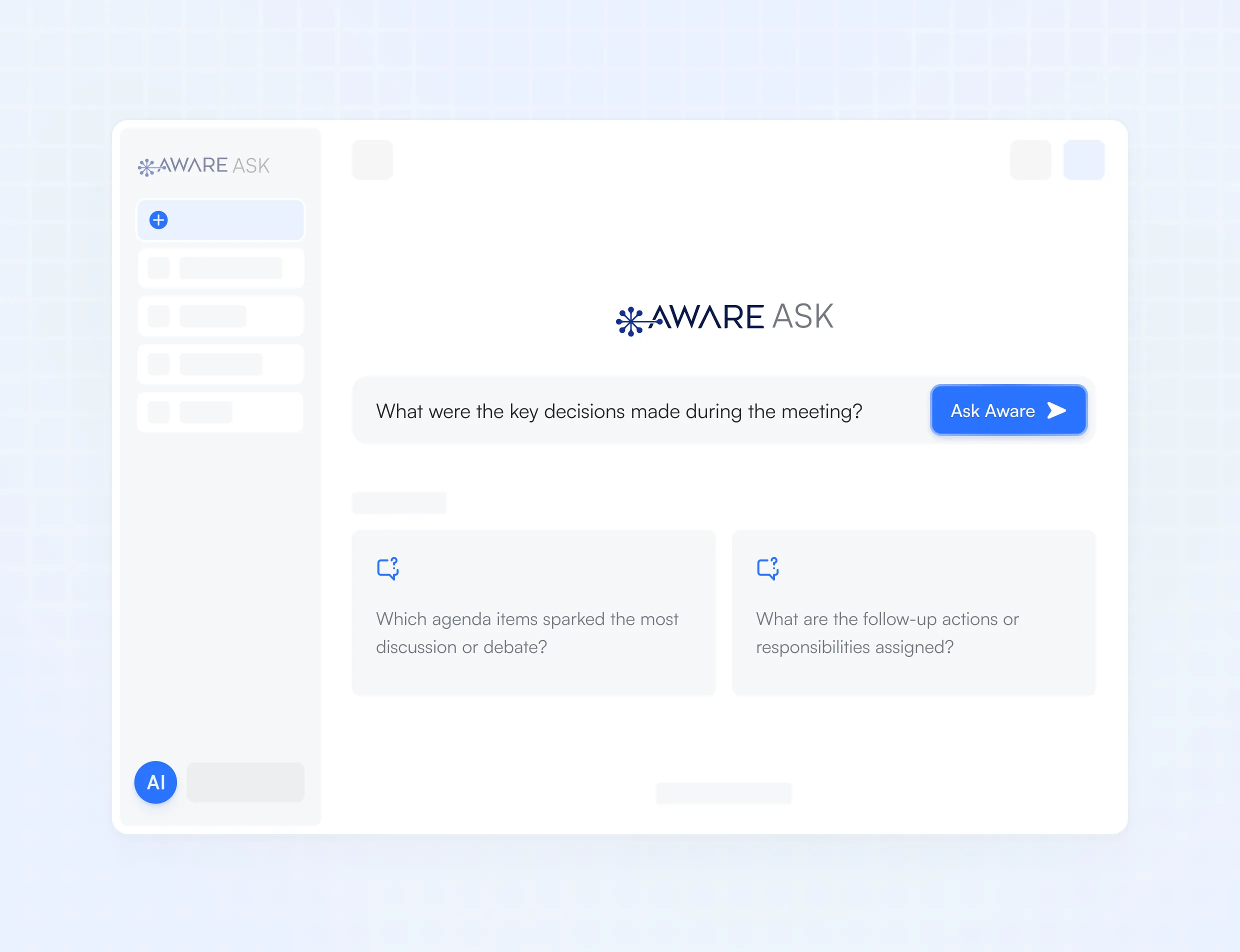 Web application modal interface featuring 'SUNDAY CITIZEN' branding with a centered form or dialog box, a prominent blue 'Continue' button, and minimal clean design with subtle gray background elements