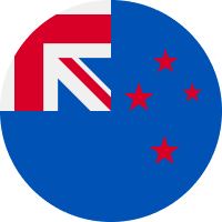 New Zealand flag - Blue ensign with Union Jack in the upper left corner and four red stars with white borders representing the Southern Cross constellation