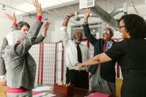 People having fun at the office