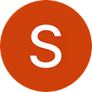 White letter S centered on a solid brown-orange circular background.
