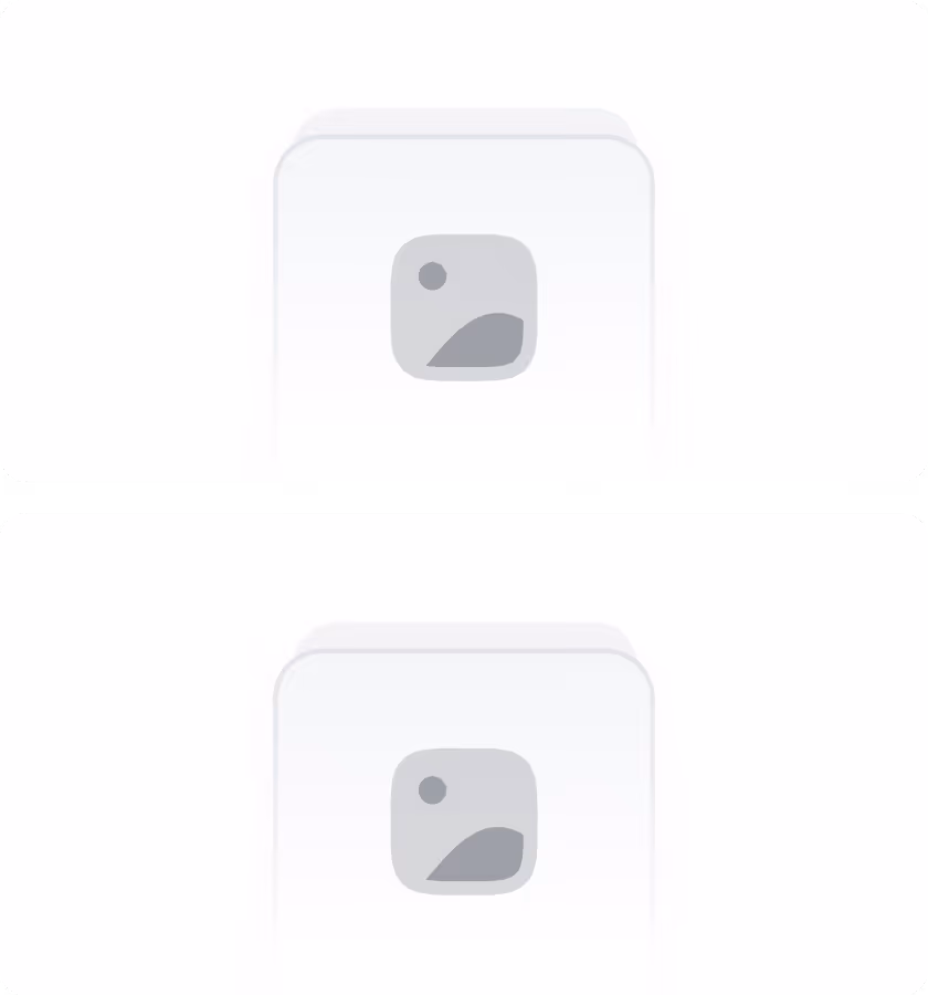 Two vertically stacked blank image placeholders with a gray icon of a mountain and sun inside rounded square frames.