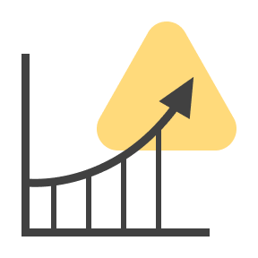 Icon representing throughput