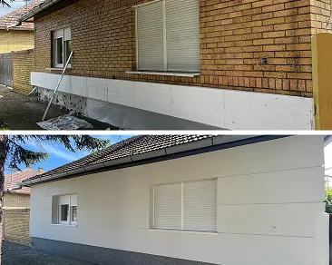 Fasada pre i posle Artisan Home Becej