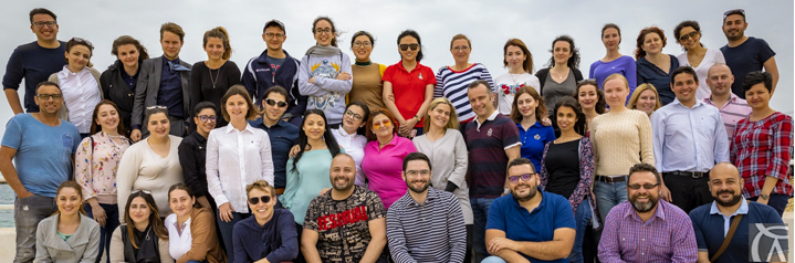 Chetcuti Cauchi employees in team building video challenge