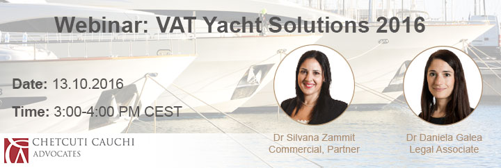 Webinar: VAT Yacht Solutions 2016