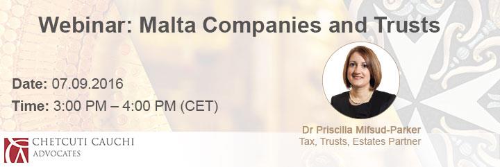 Webinar: Malta Companies and Trusts