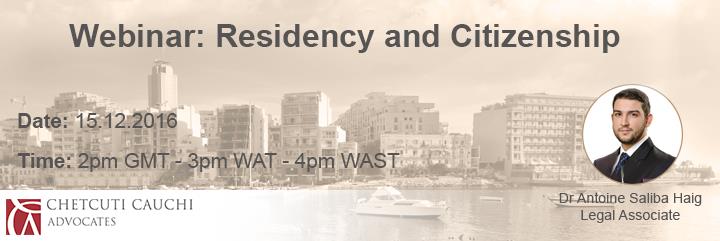 Webinar - Residency and Citizenship