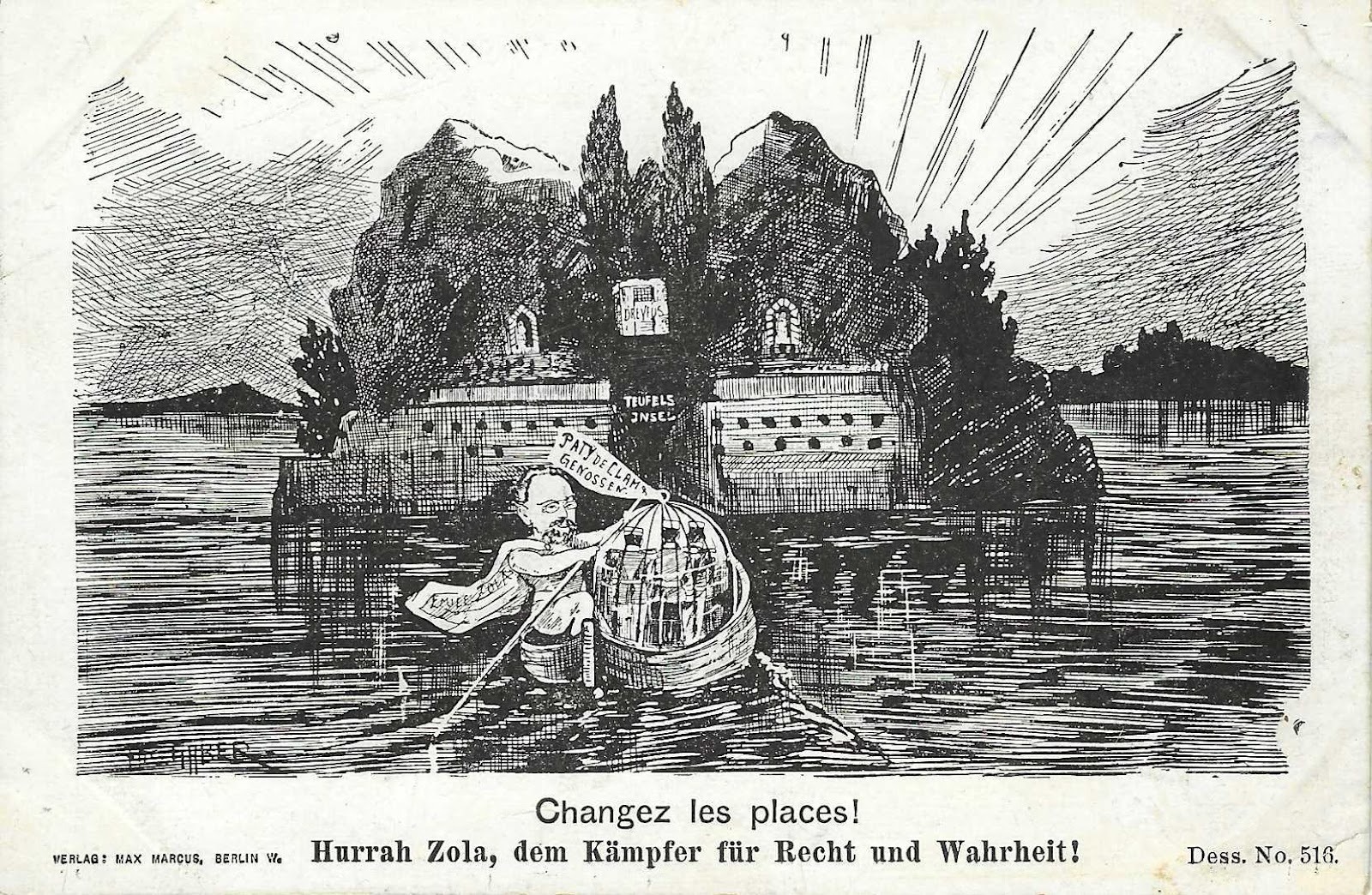 Dreyfus Affair Devil's Island German Austria Italy Postcard 1899 Zola Pardoned A.jpeg