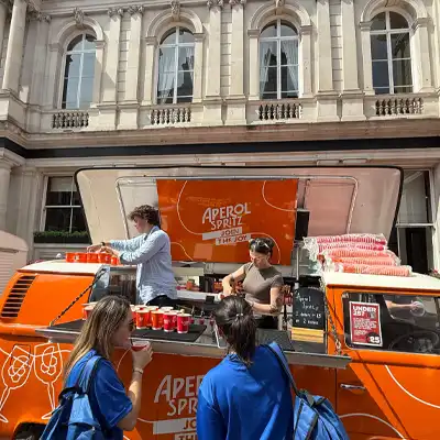 Drinks being enjoyed at the London Legal Walk